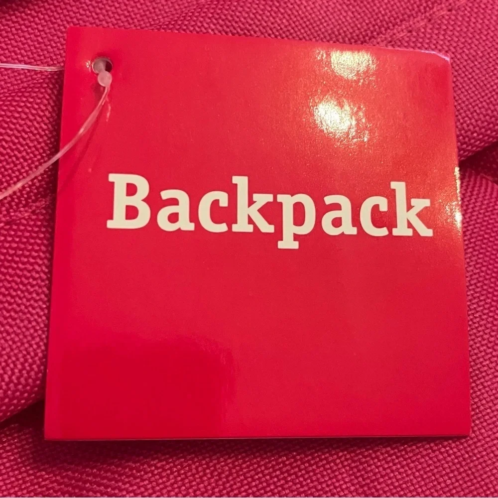 NWT  kids youth pink backpack zip closure adjustable straps